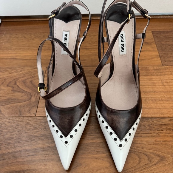 Miu Miu Two-Tone Leather High Heels – Size 39 - Picture 1 of 8
